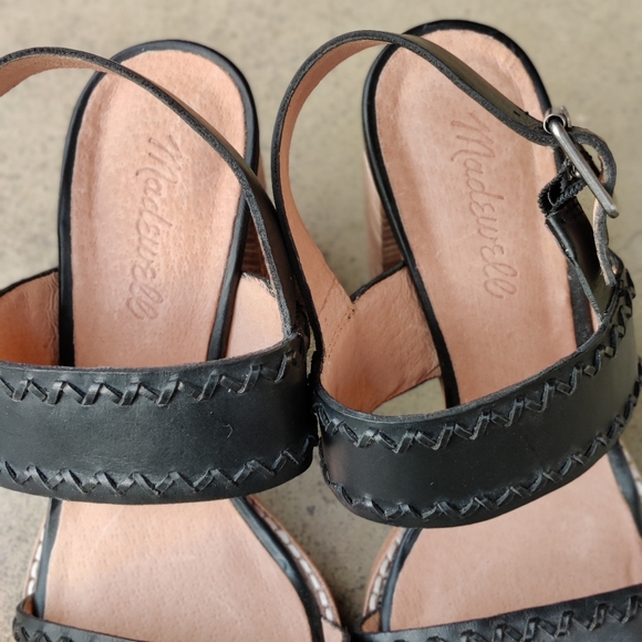Madewell Angie Heeled Sandal Black Leather - Picture 6 of 8